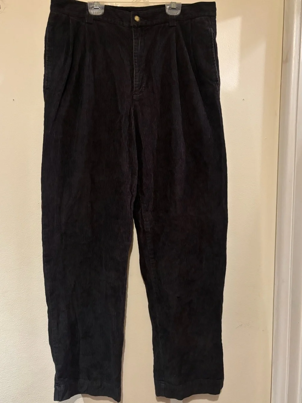 Eddie Bauer Men’s Corduroy Black Straight Fit Pants - Size 34x32